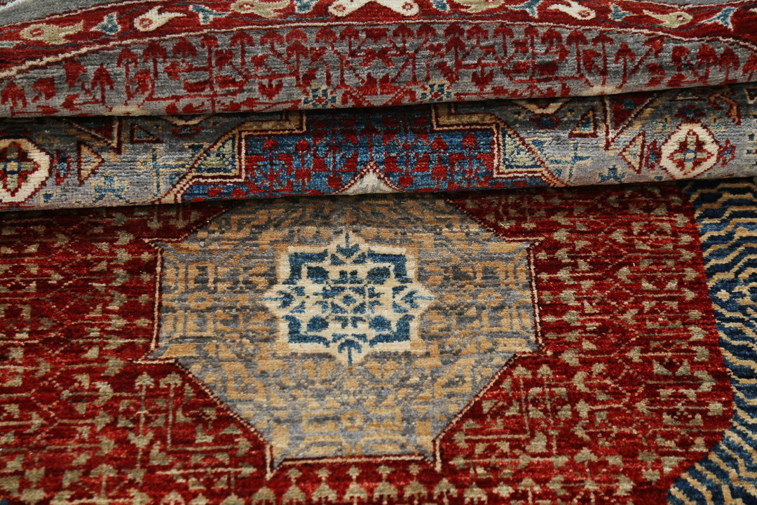 Hand Knotted Mamluk Wool Rug 9' 2" x 9' 3" - No. AT92473
