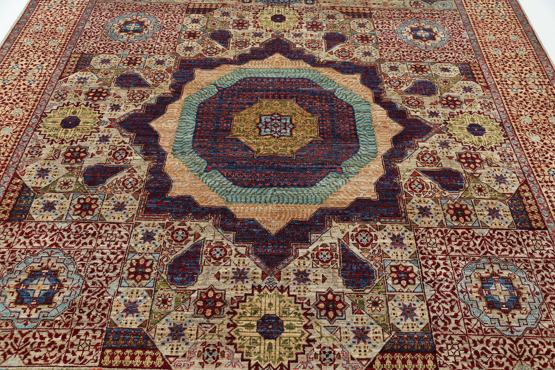 Hand Knotted Mamluk Wool Rug 8' 1" x 10' 0" - No. AT17720