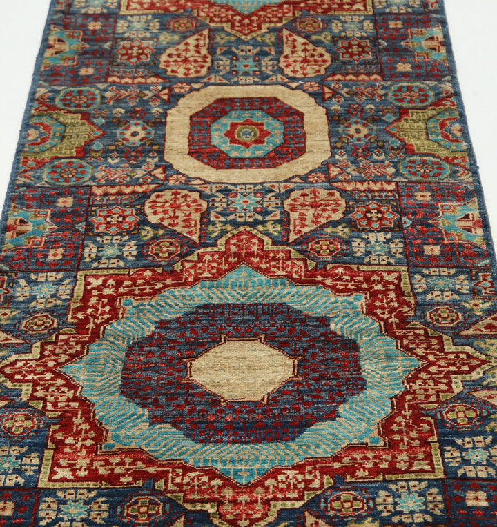 Hand Knotted Mamluk Wool Rug 2' 6" x 9' 10" - No. AT29020