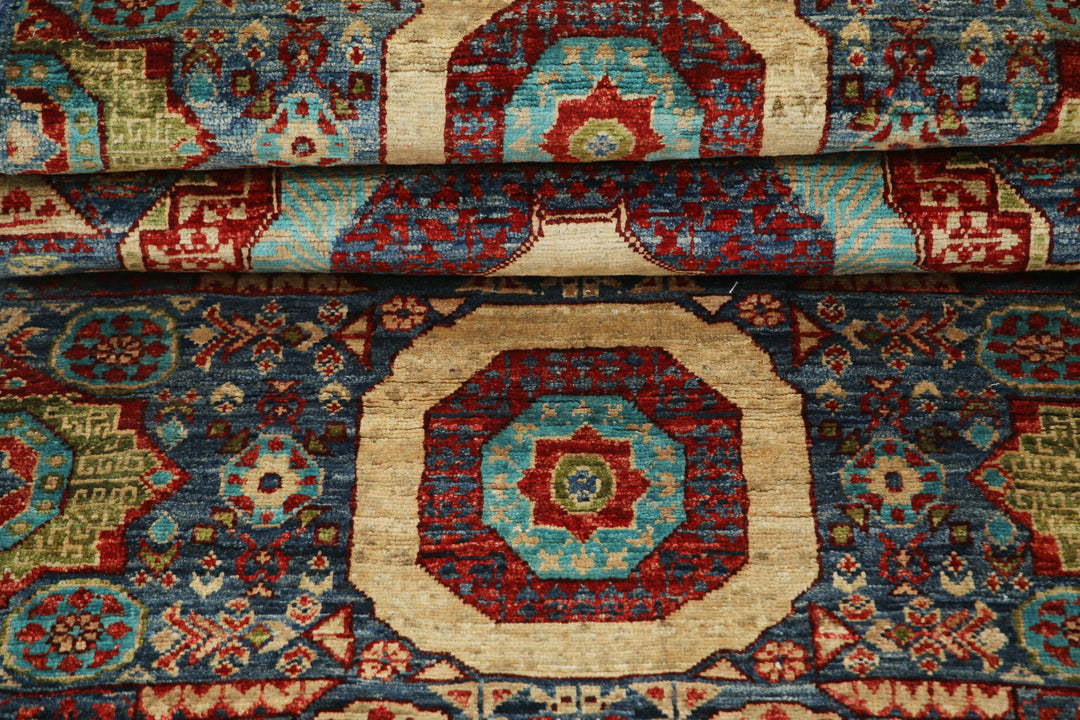 Hand Knotted Mamluk Wool Rug 2' 6" x 9' 10" - No. AT29020