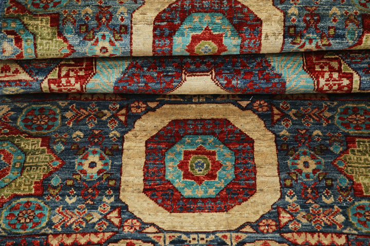 Hand Knotted Mamluk Wool Rug 2' 6" x 9' 10" - No. AT29020