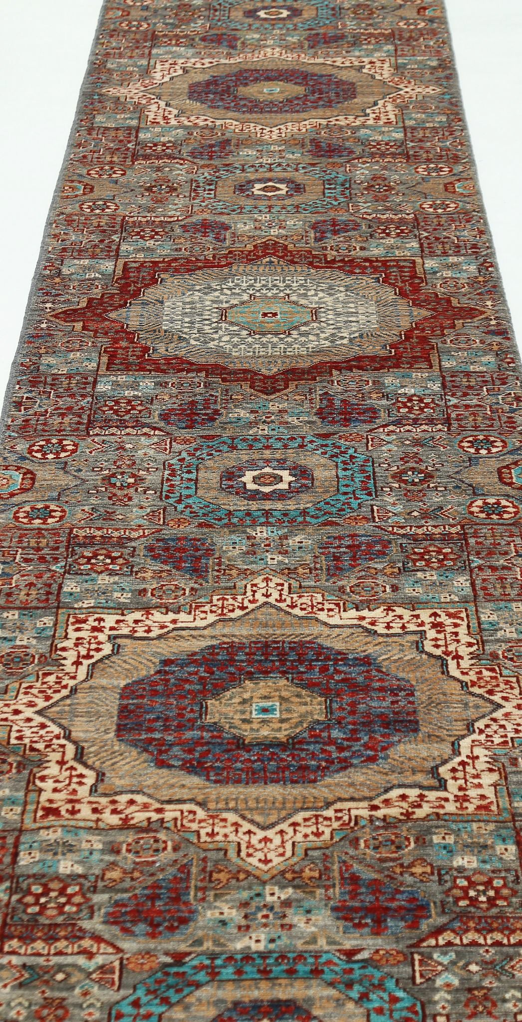Hand Knotted Mamluk Wool Rug 2' 6" x 19' 6" - No. AT28235