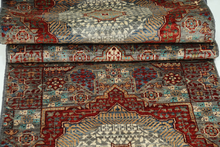 Hand Knotted Mamluk Wool Rug 2' 6" x 19' 6" - No. AT28235