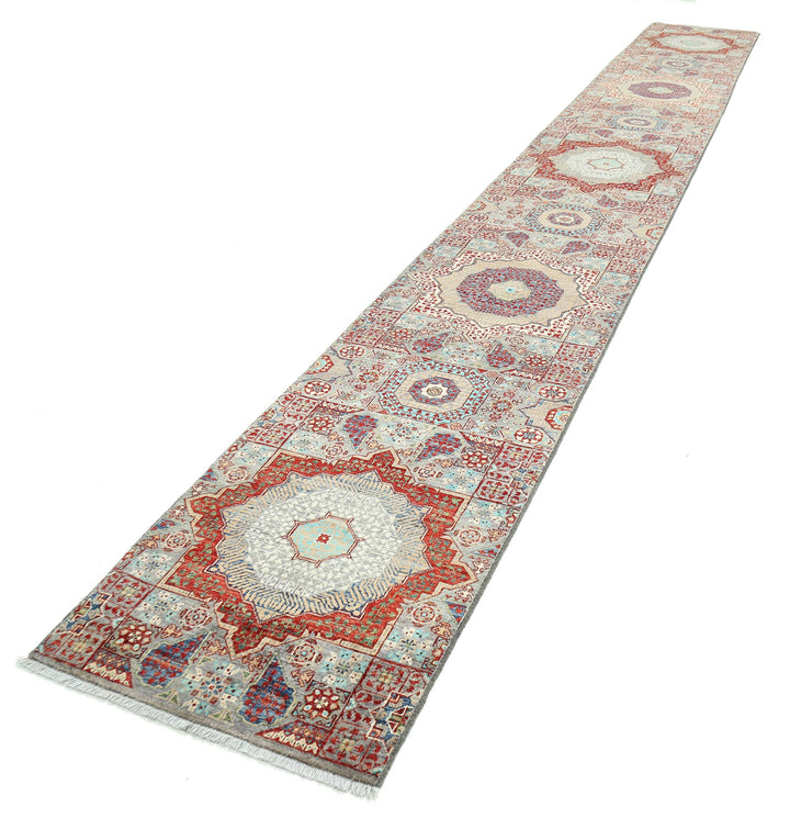 Hand Knotted Mamluk Wool Rug 2' 6" x 19' 6" - No. AT99431