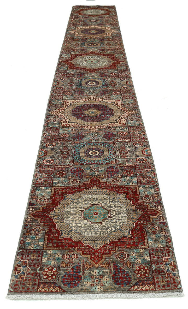 Hand Knotted Mamluk Wool Rug 2' 6" x 19' 6" - No. AT99431