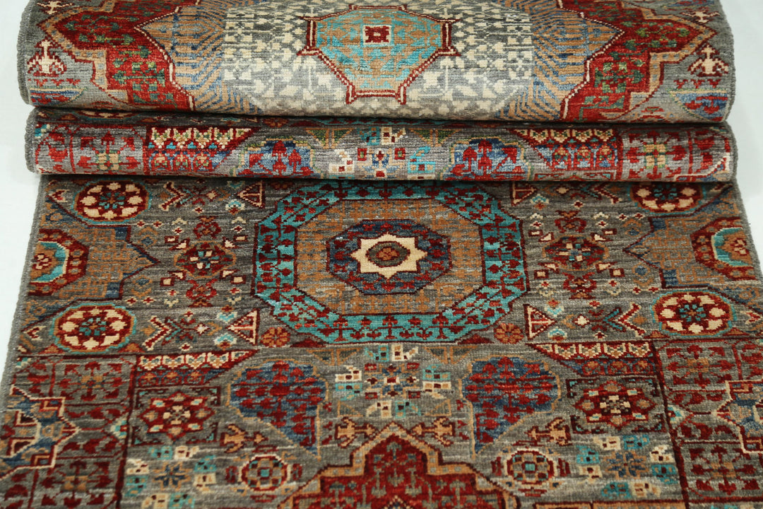 Hand Knotted Mamluk Wool Rug 2' 6" x 19' 6" - No. AT99431