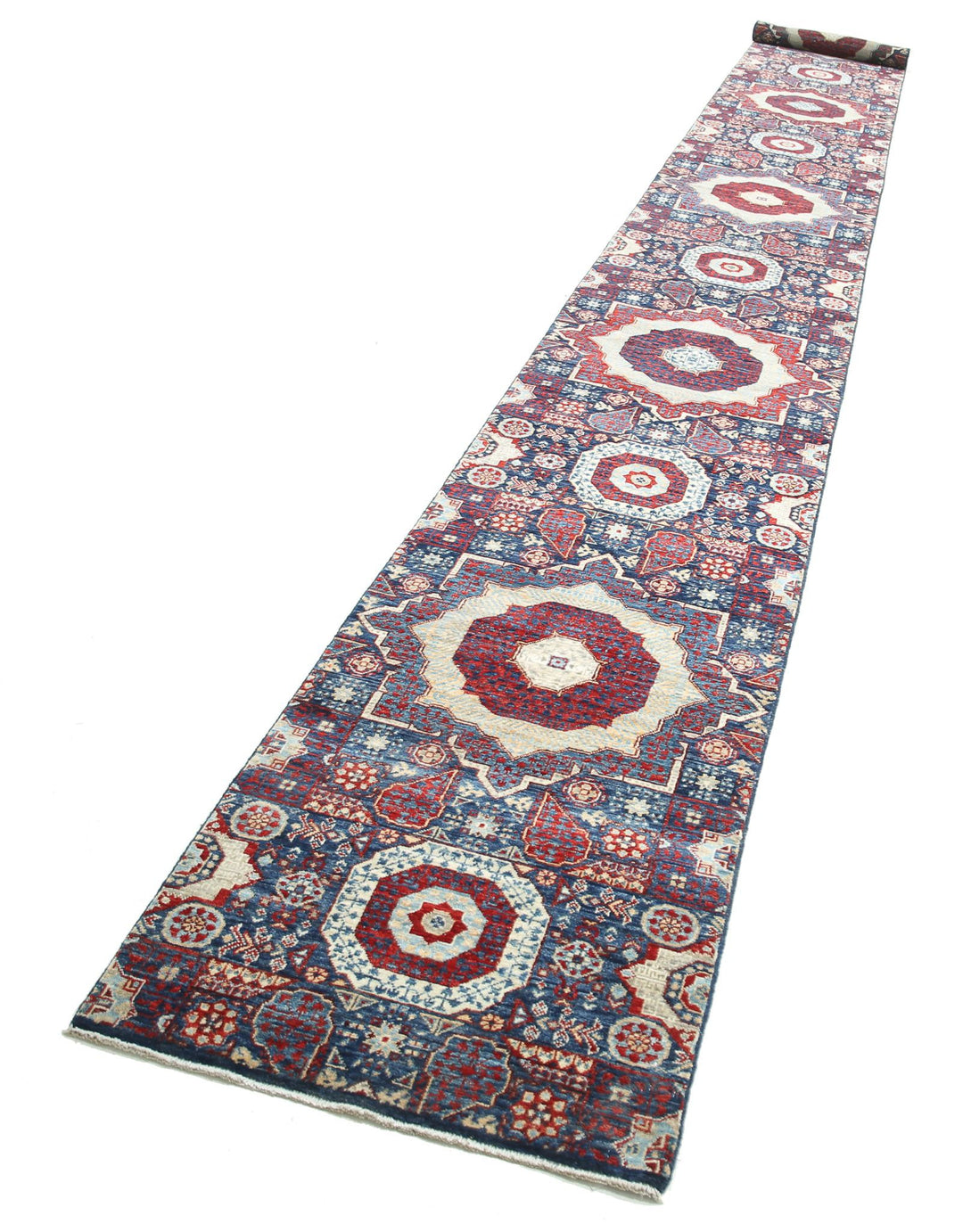 Hand Knotted Mamluk Wool Rug 2' 5" x 22' 4" - No. AT46488