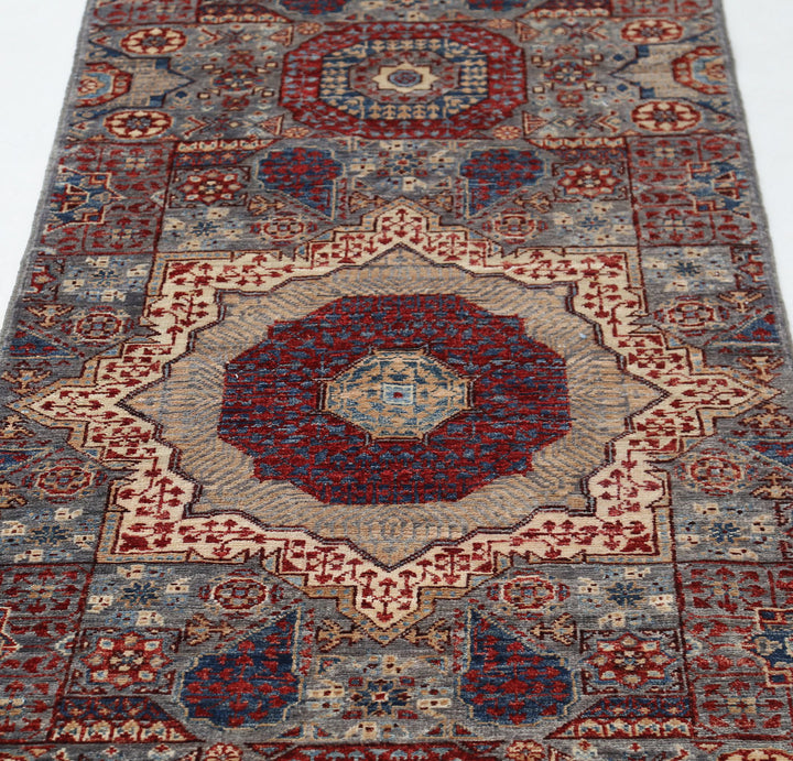 Hand Knotted Mamluk Wool Rug 2' 7" x 10' 4" - No. AT37499