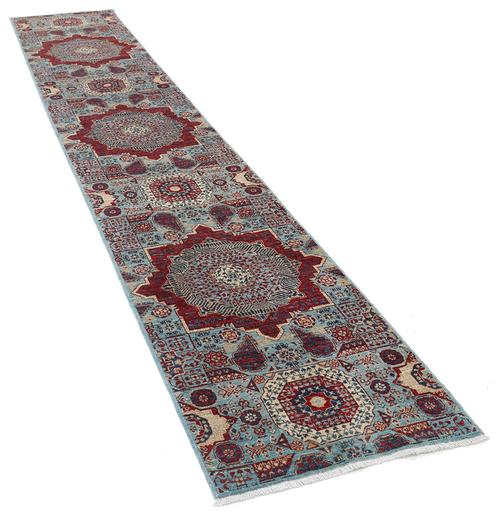 Hand Knotted Mamluk Wool Rug 2' 5" x 13' 6" - No. AT77438