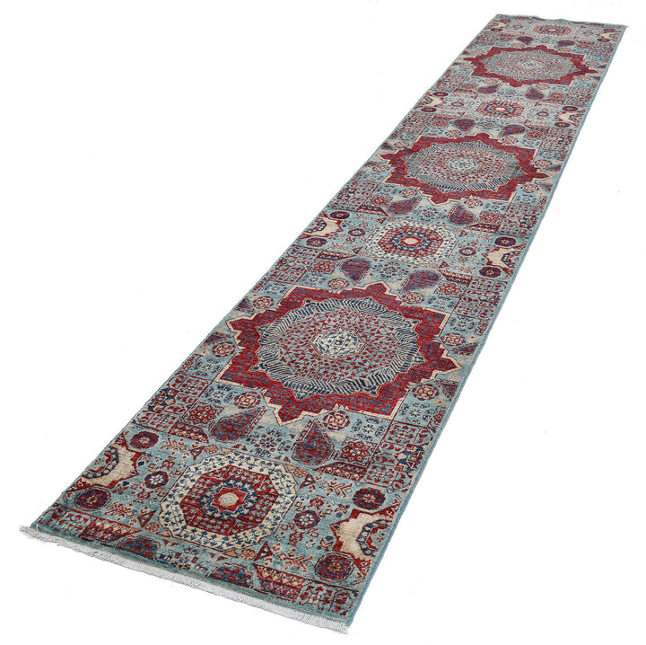 Hand Knotted Mamluk Wool Rug 2' 5" x 13' 6" - No. AT77438