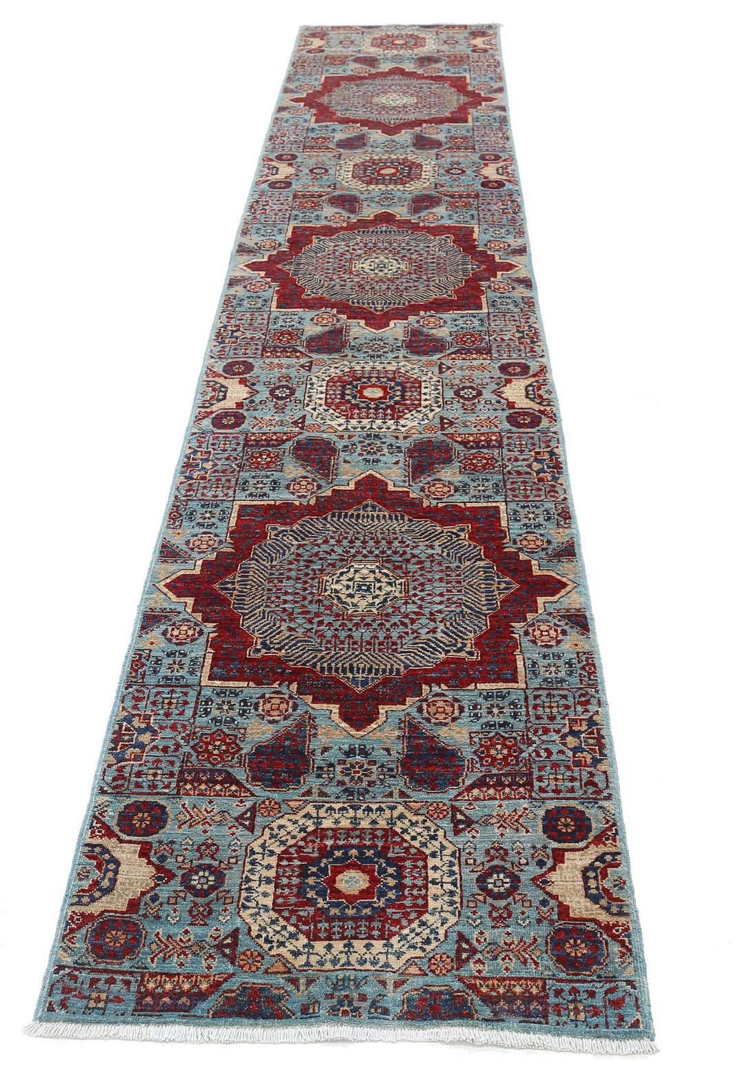 Hand Knotted Mamluk Wool Rug 2' 5" x 13' 6" - No. AT77438