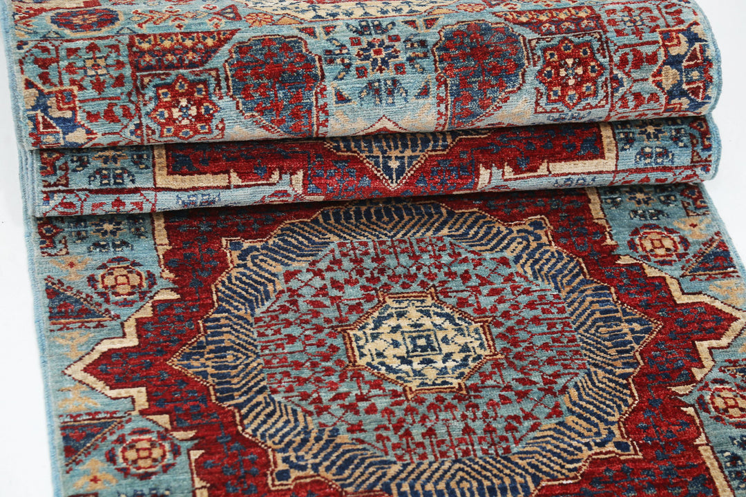 Hand Knotted Mamluk Wool Rug 2' 5" x 13' 6" - No. AT77438