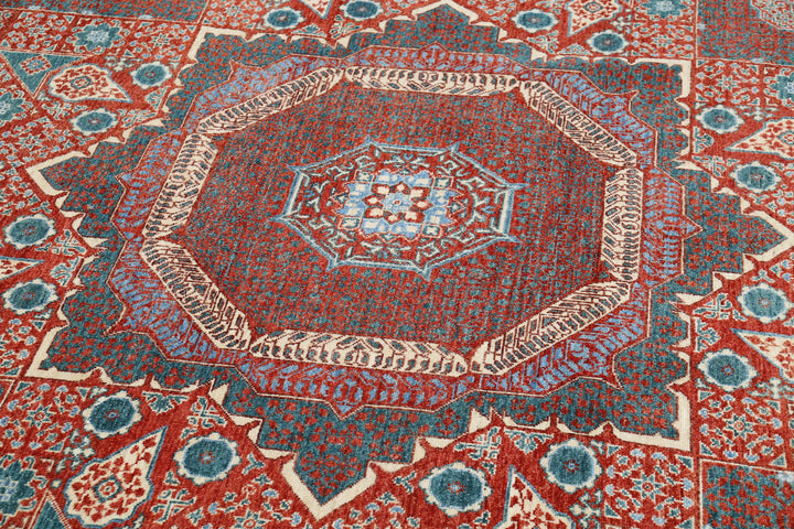 Hand Knotted Mamluk Wool Rug 9' 2" x 11' 8" - No. AT93214