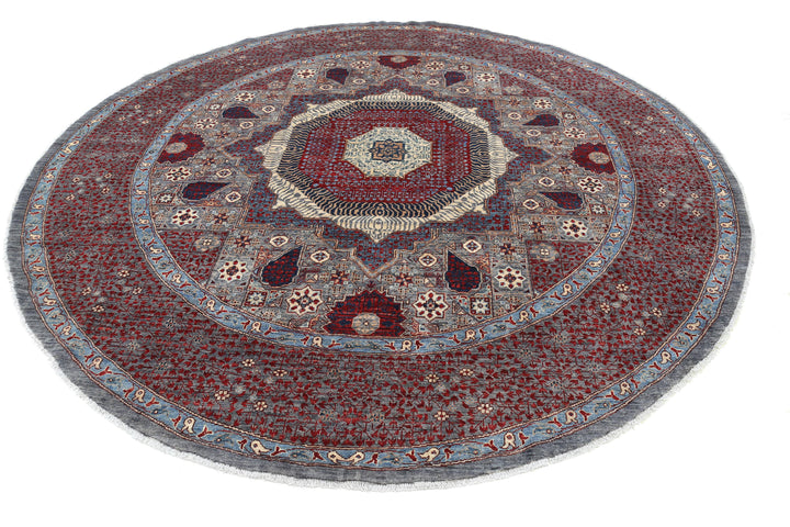 Hand Knotted Mamluk Wool Rug 9' 1" x 9' 4" - No. AT23022