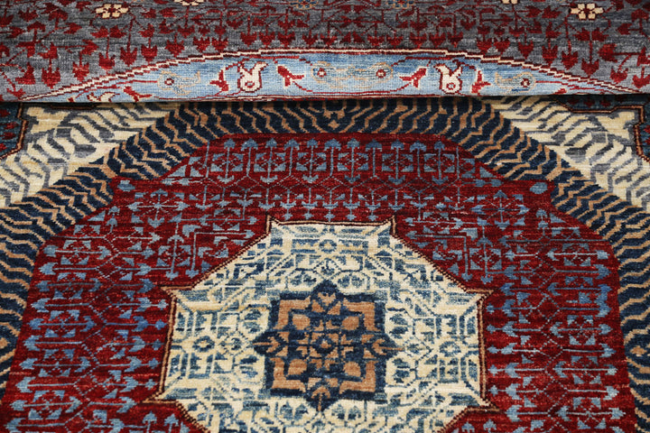 Hand Knotted Mamluk Wool Rug 9' 1" x 9' 4" - No. AT23022