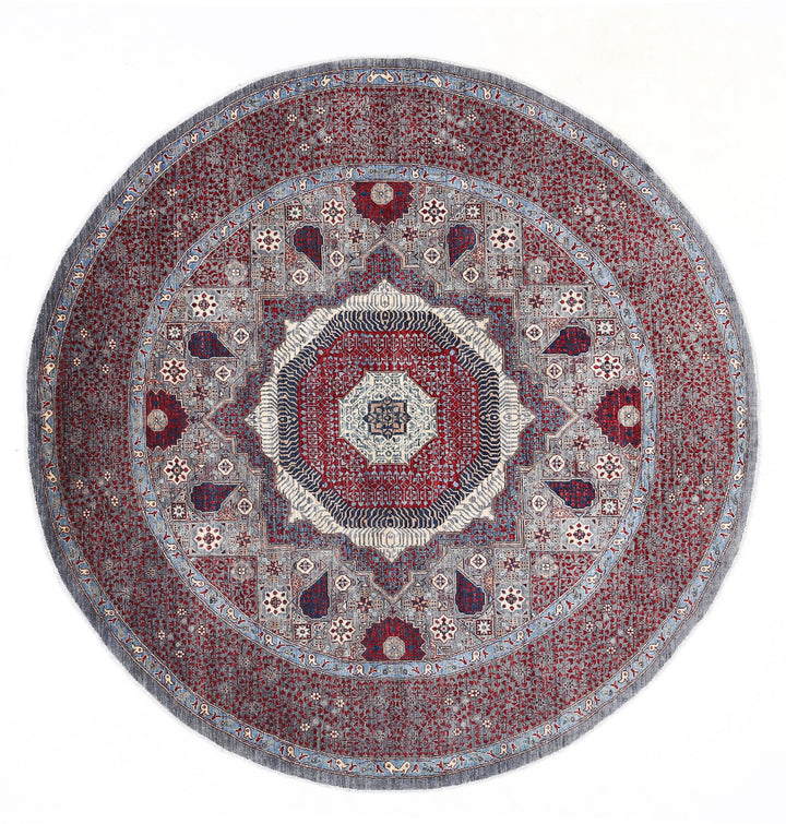 Hand Knotted Mamluk Wool Rug 9' 1" x 9' 4" - No. AT23022