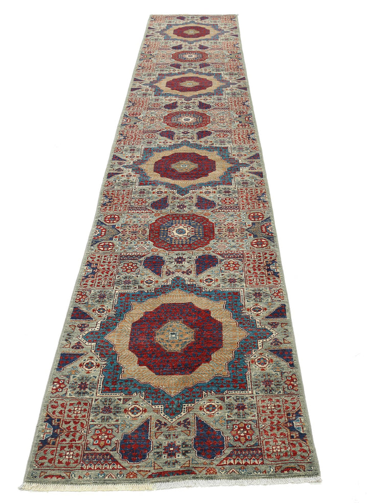 Hand Knotted Mamluk Wool Rug 2' 5" x 14' 6" - No. AT67848