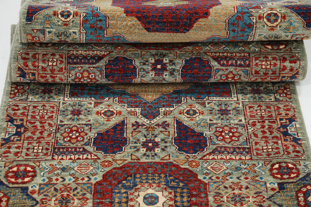 Hand Knotted Mamluk Wool Rug 2' 5" x 14' 6" - No. AT67848