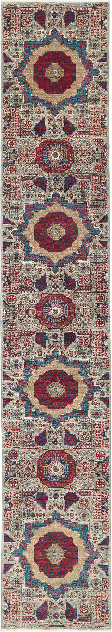 Hand Knotted Mamluk Wool Rug 2' 5" x 14' 6" - No. AT67848