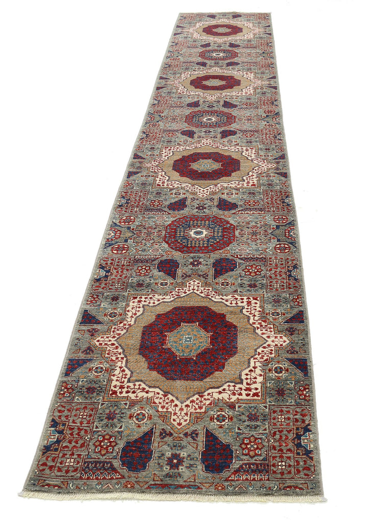 Hand Knotted Mamluk Wool Rug 2' 7" x 14' 7" - No. AT67143