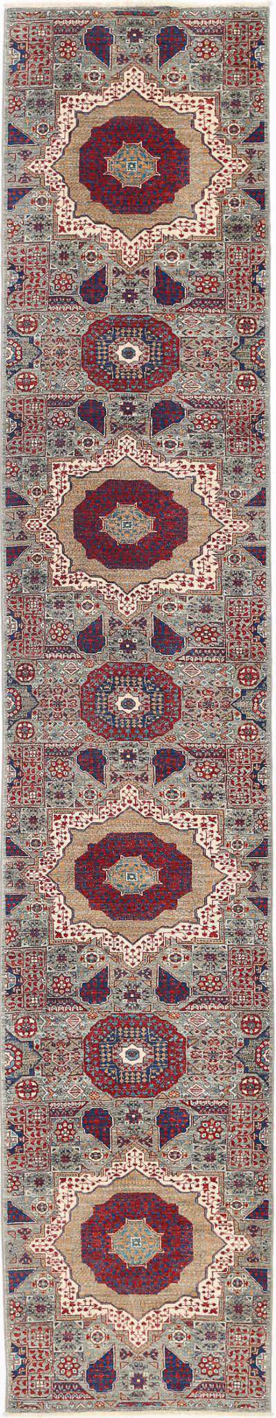 Hand Knotted Mamluk Wool Rug 2' 7" x 14' 7" - No. AT67143
