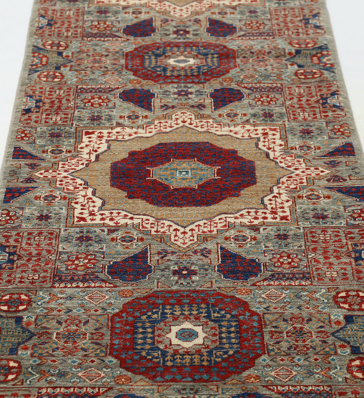 Hand Knotted Mamluk Wool Rug 2' 6" x 14' 7" - No. AT28416