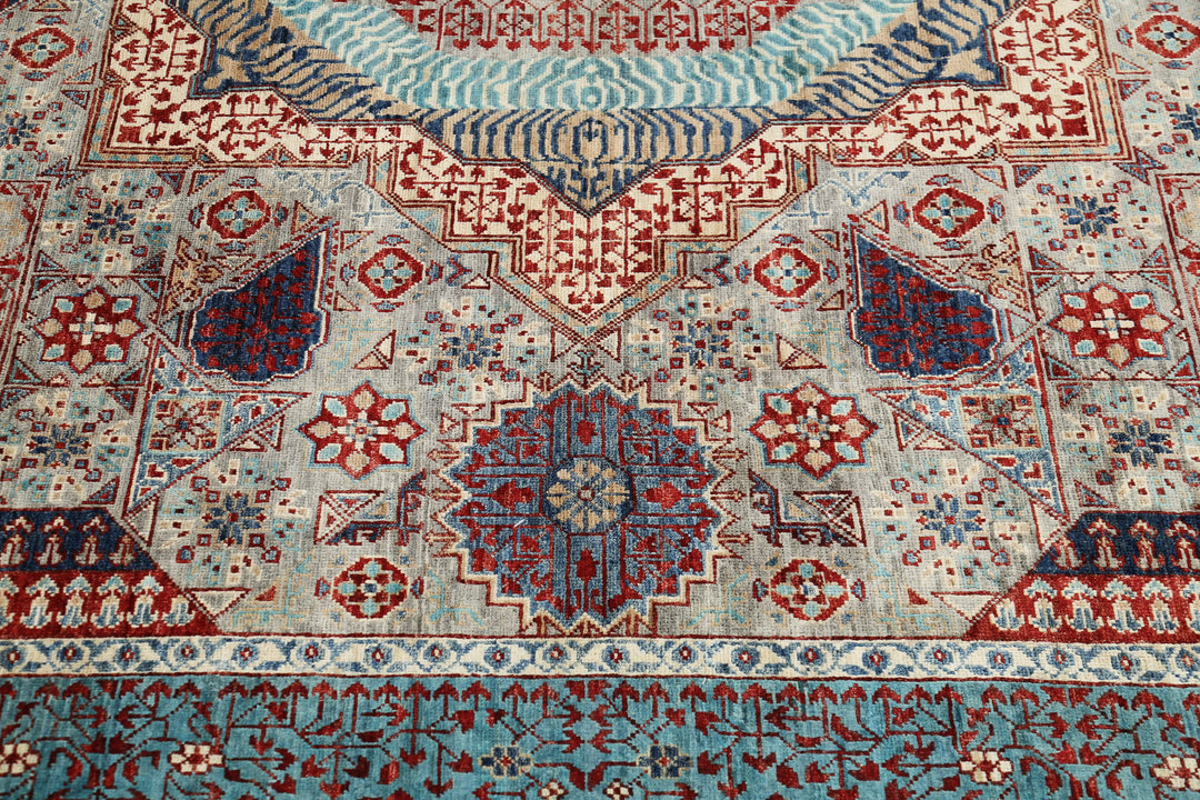 Hand Knotted Mamluk Wool Rug 9' 0" x 11' 11" - No. AT22376