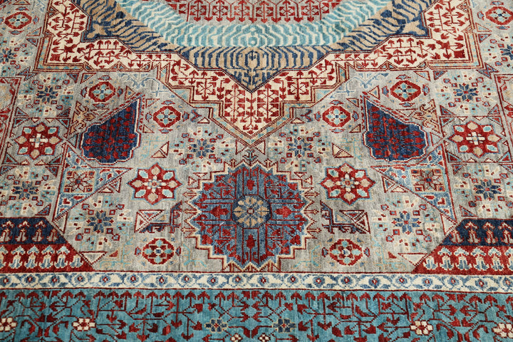 Hand Knotted Mamluk Wool Rug 9' 0" x 11' 11" - No. AT22376