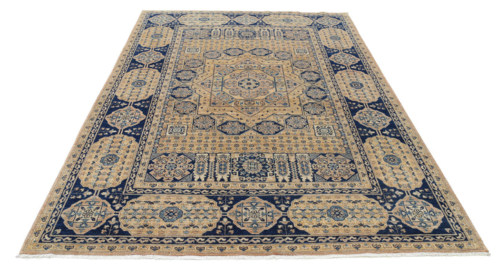 Hand Knotted Mamluk Wool Rug 6' 7" x 9' 3" - No. AT34299