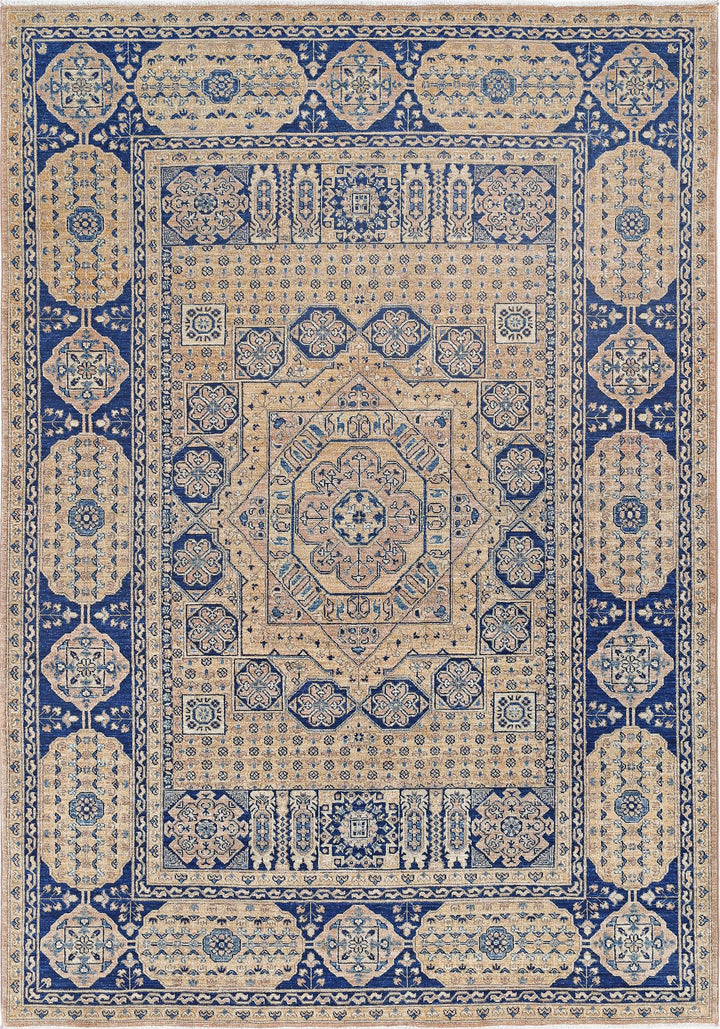 Hand Knotted Mamluk Wool Rug 6' 7" x 9' 3" - No. AT34299