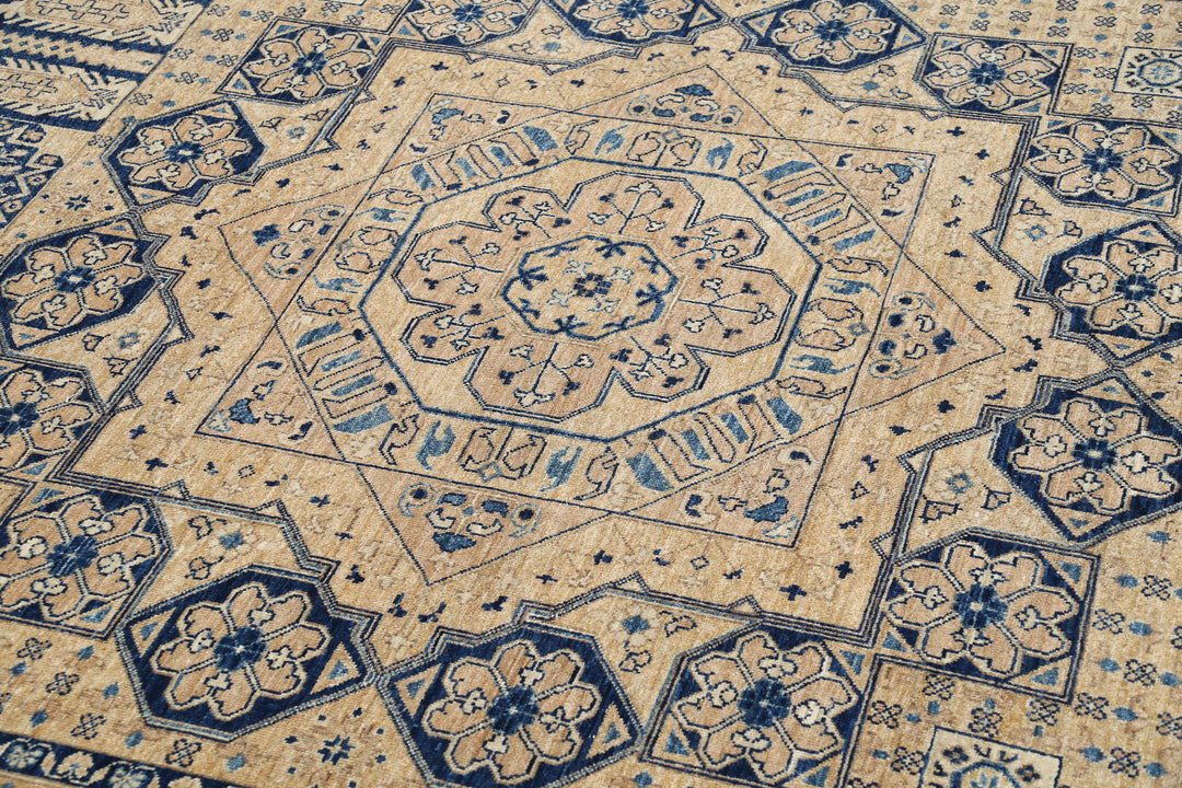 Hand Knotted Mamluk Wool Rug 8' 2" x 9' 7" - No. AT69048