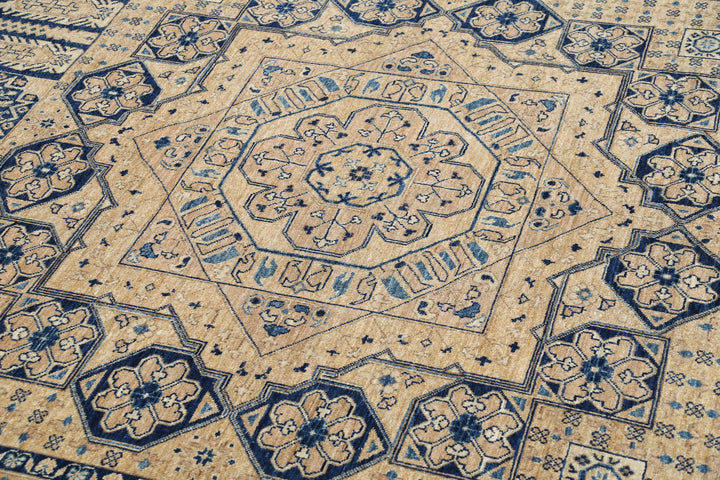 Hand Knotted Mamluk Wool Rug 8' 2" x 9' 7" - No. AT69048