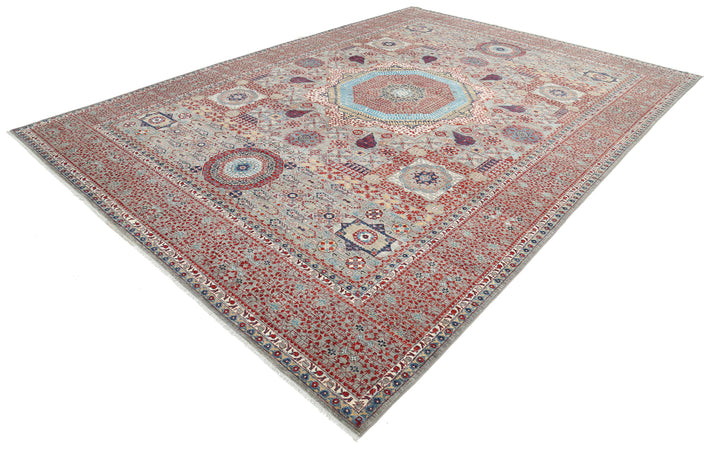 Hand Knotted Mamluk Wool Rug 8' 11" x 13' 11" - No. AT85383
