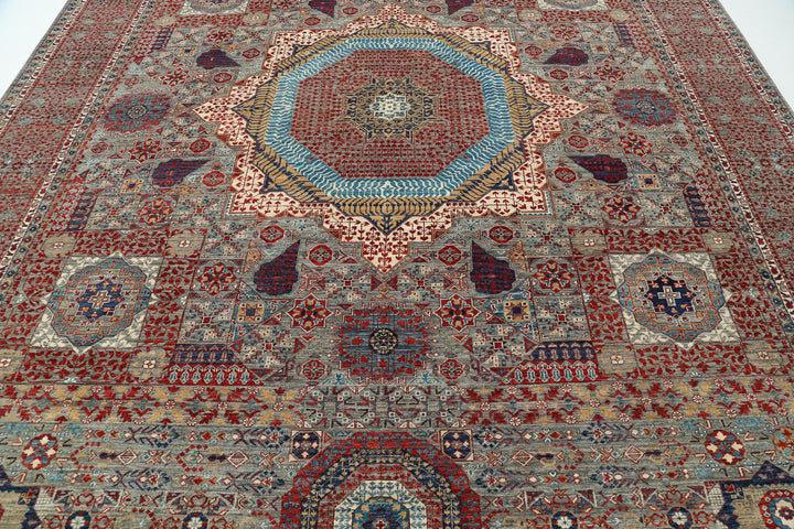 Hand Knotted Mamluk Wool Rug 8' 11" x 13' 11" - No. AT85383