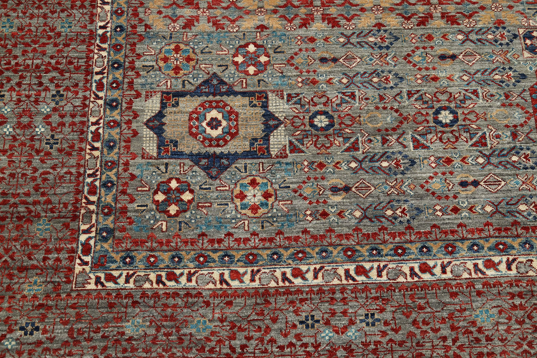 Hand Knotted Mamluk Wool Rug 8' 11" x 13' 11" - No. AT85383