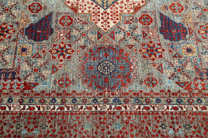 Hand Knotted Mamluk Wool Rug 8' 11" x 13' 11" - No. AT85383