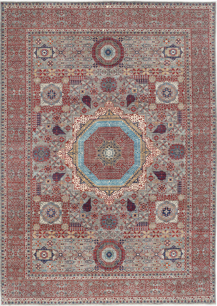 Hand Knotted Mamluk Wool Rug 8' 11" x 13' 11" - No. AT85383