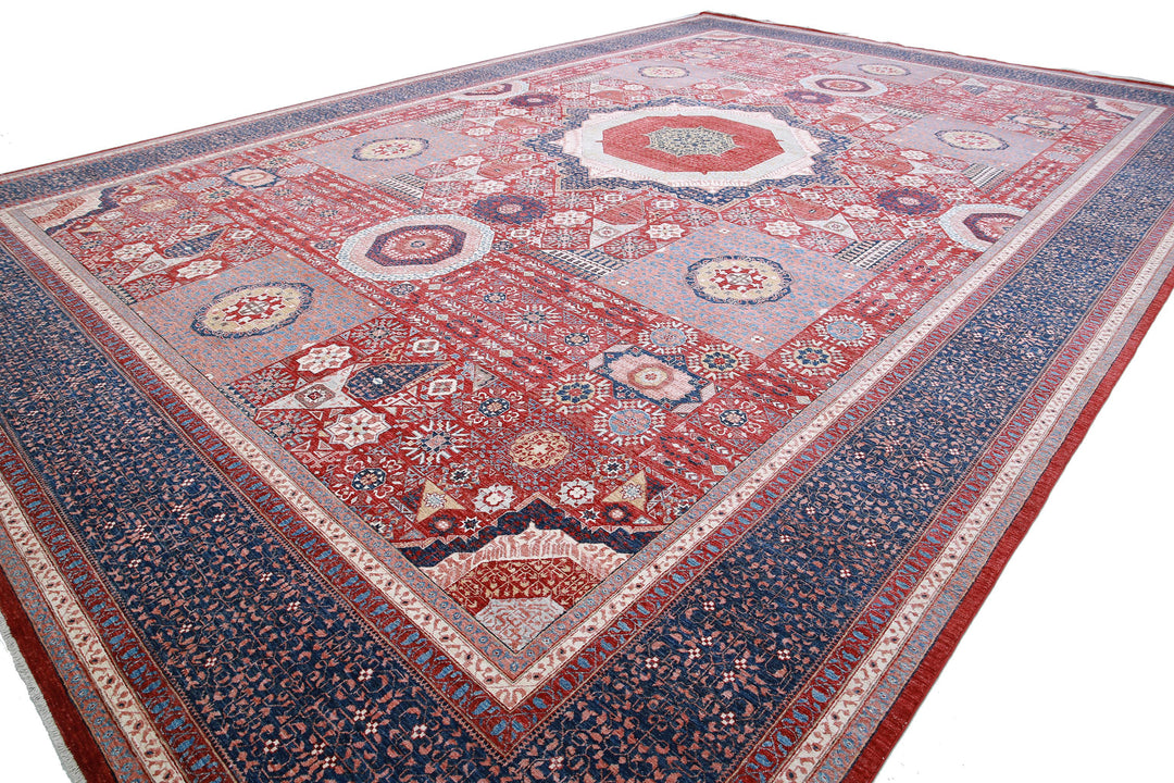 Hand Knotted Mamluk Wool Rug 16' 5" x 24' 5" - No. AT44212