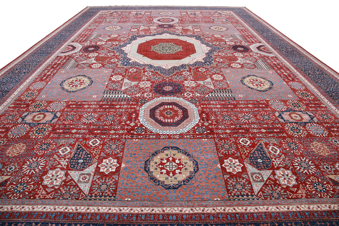 Hand Knotted Mamluk Wool Rug 16' 5" x 24' 5" - No. AT44212