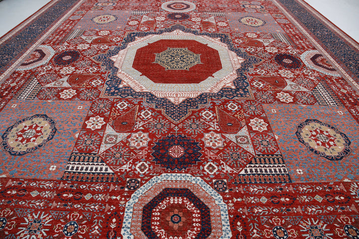 Hand Knotted Mamluk Wool Rug 16' 5" x 24' 5" - No. AT44212