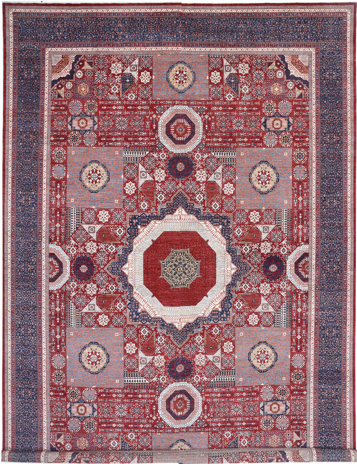 Hand Knotted Mamluk Wool Rug 16' 5" x 24' 5" - No. AT44212