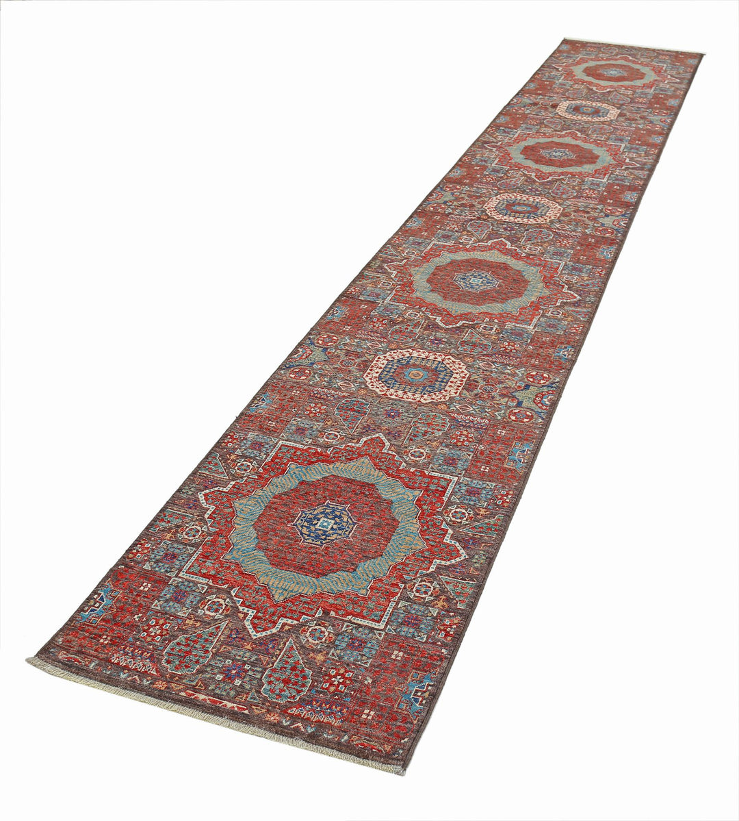 Hand Knotted Mamluk Wool Rug 2' 5" x 14' 6" - No. AT76110