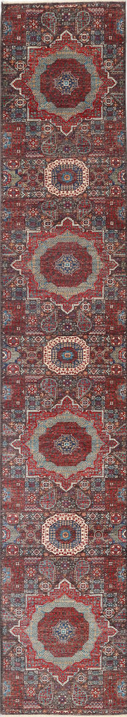 Hand Knotted Mamluk Wool Rug 2' 5" x 14' 6" - No. AT76110