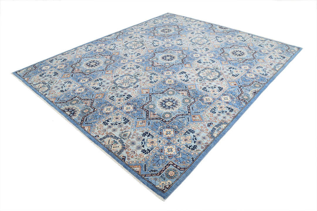 Hand Knotted Mamluk Wool Rug 8' 0" x 9' 9" - No. AT82508