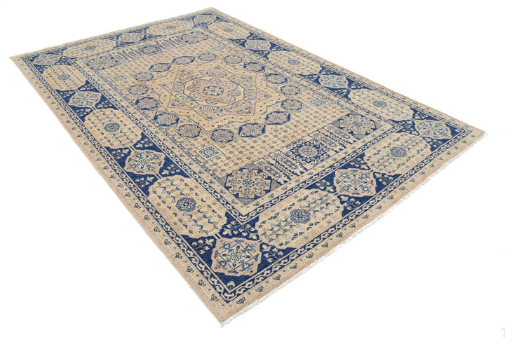 Hand Knotted Mamluk Wool Rug 6' 5" x 9' 4" - No. AT99210