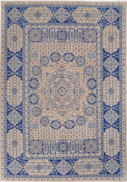 Hand Knotted Mamluk Wool Rug 6' 5" x 9' 4" - No. AT99210