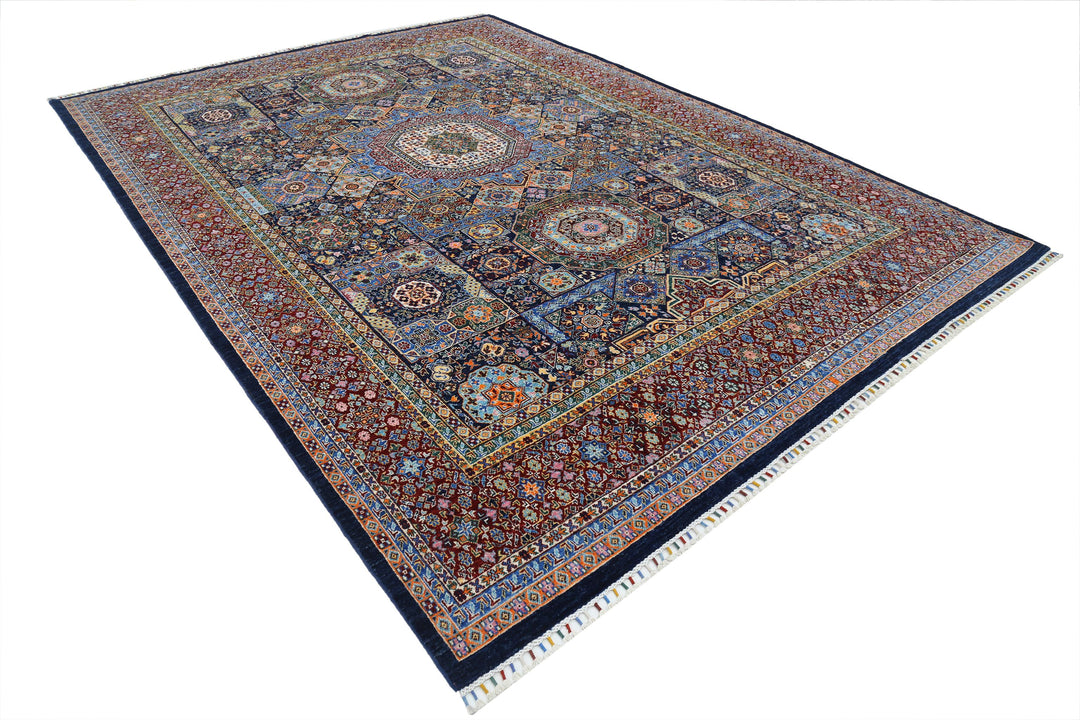 Hand Knotted Mamluk Wool Rug 8' 11" x 12' 1" - No. AT25430