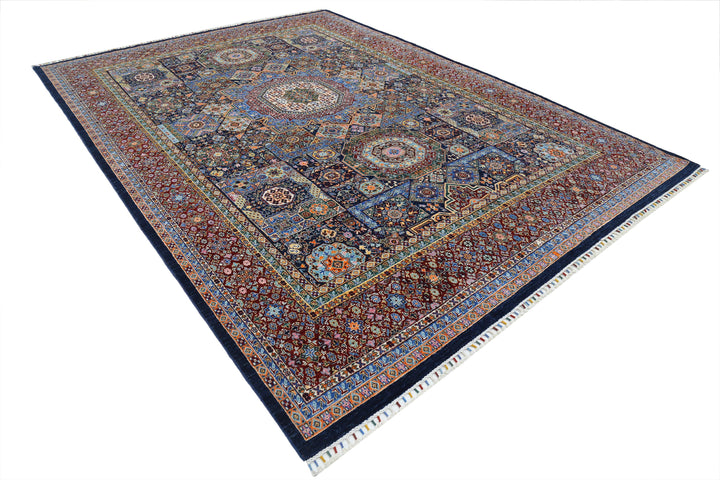 Hand Knotted Mamluk Wool Rug 8' 11" x 12' 1" - No. AT25430