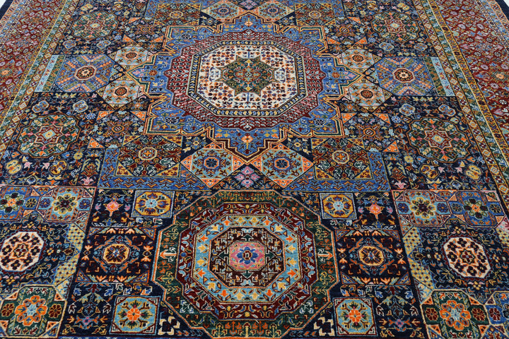 Hand Knotted Mamluk Wool Rug 8' 11" x 12' 1" - No. AT25430