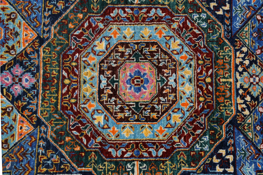 Hand Knotted Mamluk Wool Rug 8' 11" x 12' 1" - No. AT25430